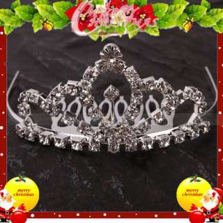 Charming Wedding Bridal Jewelry Rhinestone Tiaras Crown Hair Comb Pin 