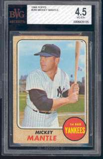 1968 topps #280 MICKEY MANTLE yankees BGS BVG 4.5  