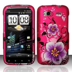   Flower Protector HARD Case Snap on Phone Cover HTC Sensation 4G  