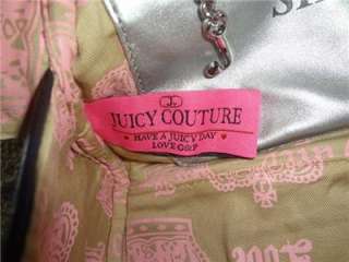   COUTURE Heritage Crest Pink & Brown Velour Bowler Bag Purse Handbag