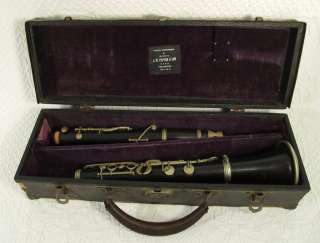   Vintage Grenadilla Wood French Buffet Clarinet w Older Key System