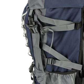 80L Hiking Camping Backpack Large Capacity External Frame Packs Blue 
