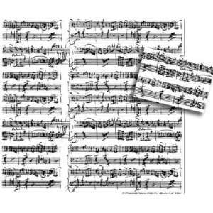  Mozart Musical Manuscript Black on White Gift Wrap and 