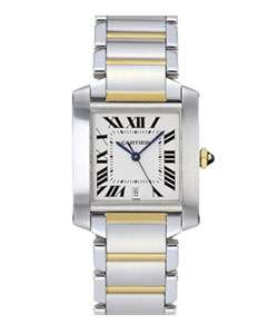 Cartier Tank Francaise Mens Two tone Watch  