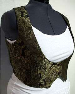   Jaquard print vest, regular & Plus sizes, steampunk, Goth victorian