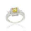 Icz Stonez Sterling Silver Light Yellow Cubic Zirconia Ring (2 3/4ct 