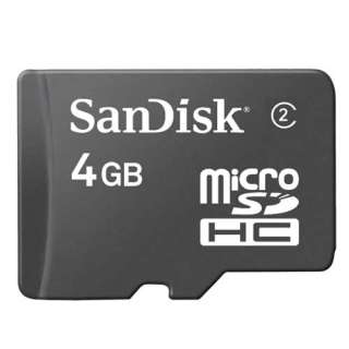 Sandisk 4GB MicroSD Card + Screen Protector + Premium Car Charger 