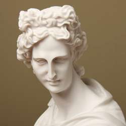 White Bonded Marble Apollo Belvedere Classical Bust  