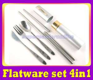 Travel Kit Stainless Steel Chopsticks Fork Spoon Knife  