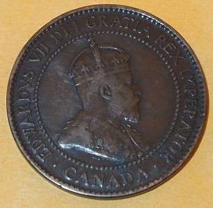 1906 Canada Canadian PENNY 1 one CENT LARGE cent COIN  