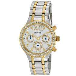 August Steiner Womens Crystal Multifunction Bracelet Watch 