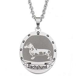 Stainless Steel Dachshund Necklace  