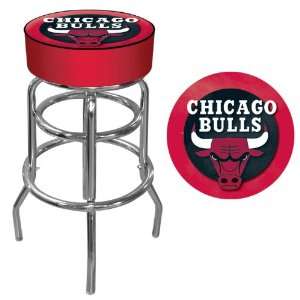   Bulls NBA Padded Swivel Bar Stool   Game Room Products Pub Stool NBA