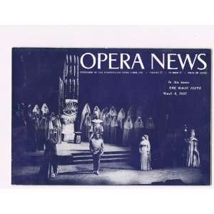  Opera News March 4, 1957 The Magic Flute Cover (21) Books