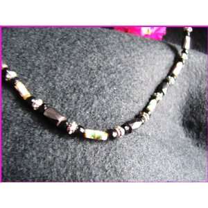 Faceted Hematite healing beads Delicate painted Cloisonne like beads 