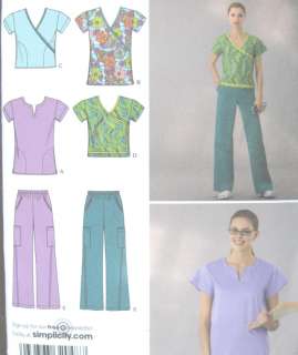 Misses Scrub Top Pants Sewing Pattern 2871 New  