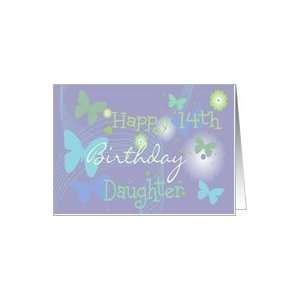  14th Birthday daughter, pastel butterflies Card Toys 