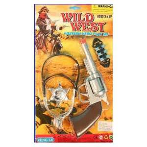    Wild West 5 pc. GUN SET w/ BOOT SPURS toy game 