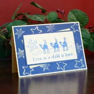  Handmade Three Kings with Star Christmas Card Pack of 5 