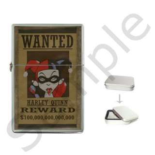 New* HOT OLD HARLEY QUINN WANTED Flip Top Lighter RARE  
