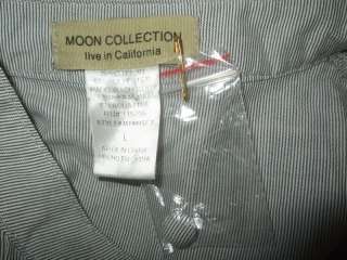 DESCRIPTION  NWOT Moon Collection Live in California Pinstripe Top L