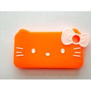  Iphone 4 Hello Kitty Face Shape Bow Tie Style Soft Case 
