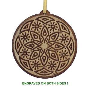   Laser Cut and Engraved Wood Christmas Tree Ornament