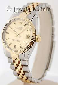 Rolex Midsize Datejust 6827 Stainless Steel 18K Yellow Gold Automatic 