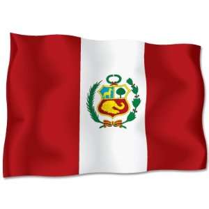 PERU Flag car bumper sticker decal 6 x 4