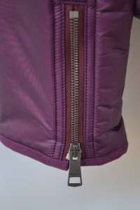 NWT BURBERRY BRIT MENS QUILTED PLUM WOOL COLLAR PUFFER JACKET~LARGE 