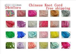 2mm Nylon Chinese Knot Thread Cord Rattail satin Craft Necklace 