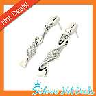 925 Sterling Silver Vintage Twist Cubic Zirconia Stud E