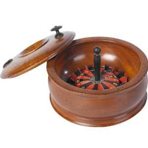  Authentic Models Wooden Roulette Wheel Travel Version 