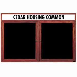  Enclosed Changeable Letter Board Frame Color Cherry Stain 