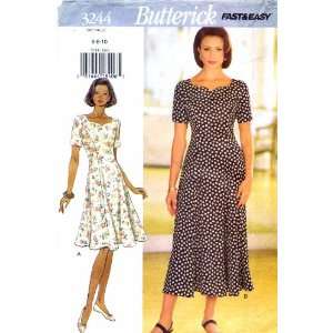   Pattern Misses Flared Dress Size 6   8   10 Arts, Crafts & Sewing