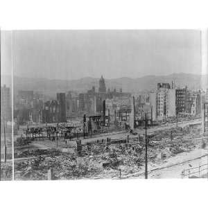 Devastated City,Nob Hill,After earthquake & Fire of 1906,San Francisco 