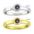 10k Gold Synthetic Alexandrite Contemporary Round Ring 