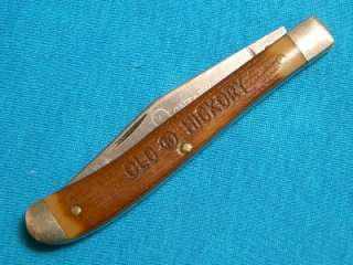 VINTAGE ONTARIO OK 603 USA OLD HICKORY SLIMLINE TRAPPER KNIFE KNIVES 