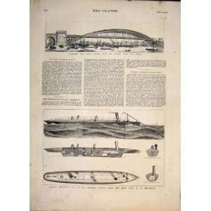    Thames Bridge Tower Russian Torpedo Boats Boat 1878