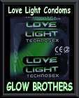 LOVE LIGHT GLOW IN THE DARK CONDOMS. FREE P&P