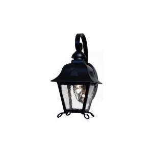   Light Outdoor Wall Light in Black Cherry with Clear Beveled Glass