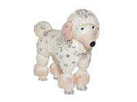 New Swarovski Crystal White Poodle Dog Trinket Box  