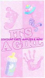 Its a Girl Baby Shower Pink Photo Backdrop Wall Banner  