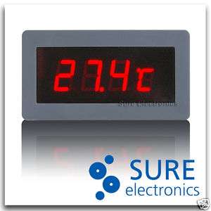 Digital Red Auto Car thermometer meter C/F Two External  