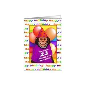  23 Years Old Birthday Cards Humorous Monkey Card Toys 