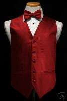 LARGE NEW PAL CLARET RED TUXEDO VEST BOW TIE ALL SIZES  