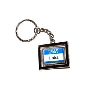  Hello My Name Is Luke   New Keychain Ring Automotive