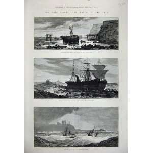   1877 River Tyne Ship Wreck Albion Prior Haven Pier Art