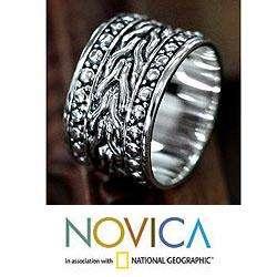 Mens Sterling Silver Water Ring (Indonesia)  