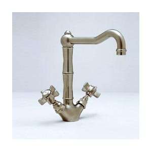   Faucets, 9 Reach Single Hole Mixer   Satin Nickel